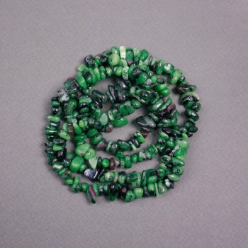 Zoisite Beads on Thread Tiny Chips, 7x6x3 mm+-, length 80 cm+