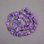 Charoite Beads on Thread, Natural Stone Chip, 8x3mm ±, 40cm ± Length