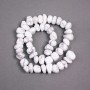 Howlite Beads on Thread Natural Howlite Beads Tumbled Assorted Sizes, diameter 14x10-11x8mm ±, length 39cm ±