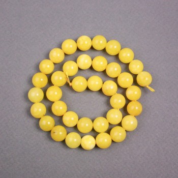 Citrine Beads on Thread Smooth Ball Ø 10.5 mm+, length 39 cm+