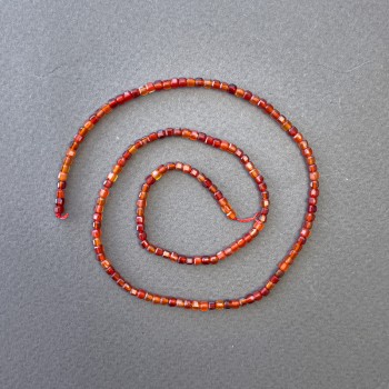 Carnelian Beads on Thread Natural Stone Cube, diameter 2.5×2.5mm, length 39cm