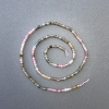 Turquoise assortment cubic beads on thread, natural stone cubes, diameter 2.5x2.5 mm, length 39 cm