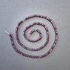 Turmaline Beads on Thread Natural Stone Cube, diameter 3x3mm±, length 40cm±