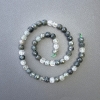 Rutilated Quartz Hairy Beads natural stone faceted cube beads, diameter 7x7mm±, length 39cm± on thread