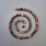 Garnet Beads Brownish Garnet Faceted Cube, 6.5 mm diameter, 39 cm long on thread