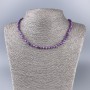 Phosphosiderite Bead Necklace, faceted cube natural stone, diameter 4x4mm ±, length 50cm ±