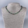 Zoisite Beads Necklace, natural gemstone, cut cube, diameter 4x4mm ±, length 50cm ±