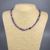 Charoite Necklace, natural stone faceted beads, diameter 5x7mm±, length 50cm±