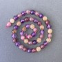 Assorted Beads of Natural Stone - Smooth Round Beads, 8.5 mm diameter, ~39 cm length