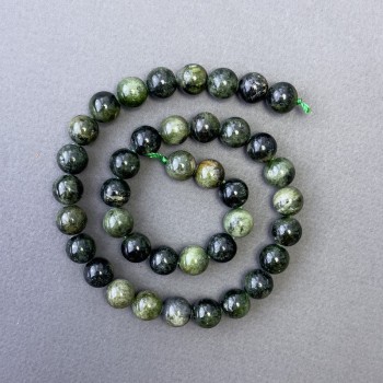 Diopside Beads natural stone smooth ball, diameter 10mm±, length 39cm±