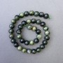 Diopside Beads natural stone smooth ball, diameter 10mm±, length 39cm±