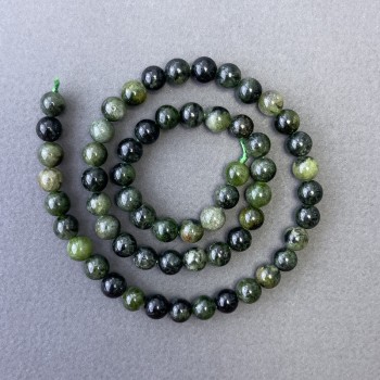 Diopside Beads Natural Stone Smooth Sphere, diameter 6.5mm±, thread length 39cm±