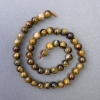 Yellow Petersite Beads Natural Stone Smooth Round, 8mm diameter ±, 39cm length ±