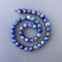 Lapis Lazuli Beads, natural stone, smooth round bead, diameter 10.5 mm, length 39 cm