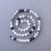 Rutilated Quartz Hairy (Woolly) Beads Natural Stone Round Bead, diameter 6.5mm±, length 39cm±