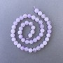 Lavender Amethyst Beads natural stone smooth sphere 8.5mm dia, length 39cm