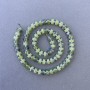  Jadeite Canadian Natural Stone Beads Disk on Thread, 6x3 mm dia. ±, 39 cm long ± with 3x2 mm seed beads ±