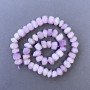 Kunzite Beads natural gemstone faceted rondelle on thread, diameter 10x7 mm±, length 39 cm±