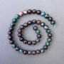 Chrysocolla Beads natural stone smooth sphere, diameter 8.5mm±, length 39cm±
