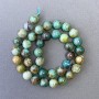 Chrysocolla Beads natural stone smooth sphere, diameter 10mm+-, length 39cm+-