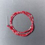Red Variscite Beads (faceted) cut, diameter 2×4mm±, length 38cm± on beading thread