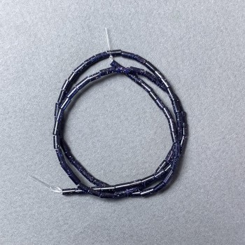 Adventurine Beads "Night of Kaïra" cut 2x4mm, thread length about 38 cm
