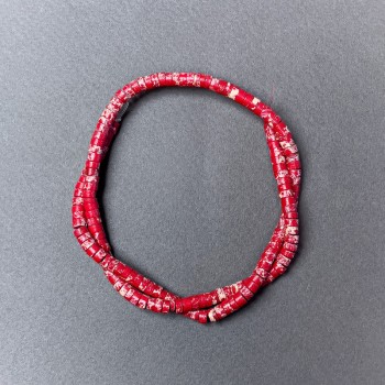 Red Variscite Beads (faceted) rondelle, 4.5×2.5 mm, 38 cm length on thread