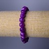 Sugilite Bracelet with Natural Stone, Faceted Cubes, 9mm diameter, 18cm (stretch)