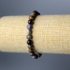 Petersite Natural Stone Bracelet, smooth beads, 6.5 mm diameter, adjustable stretch 18 cm
