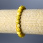 Yellow Jadeite Smooth Bead Bracelet, 8.5mm diameter, 18cm length (stretch)