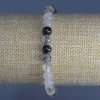 Rutilated Quartz Hairy Bracelet | Natural Stone Bead, Smooth Round Bead, 6.5 mm diameter, 18 cm length (stretch)