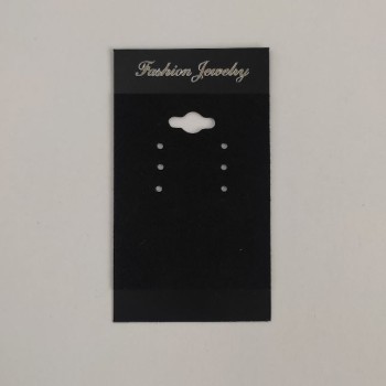 Display tray for earrings black velvet 7x4 cm black plastic 100 pcs