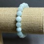 Angelite Bracelet Natural Stone Bead, Faceted Round 10 mm ±, Length 18 cm ± (stretch)