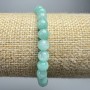 Amazonite Bracelet natural stone smooth beads, diameter 6.5 mm±, length 18 cm± (stretch)