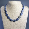 Sodalite Necklace, natural stone, oval, diameter 13x18x6 mm, length 49 cm