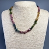 Turmaline Necklace - natural gemstone chip, diameter 7x3mm±, length 46cm ±