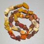 Howlite Jade? Wait: It's Yashma Mukait natural unprocessed stone tumbled beads, diameter 8×10mm+-, length 40cm+- on thread