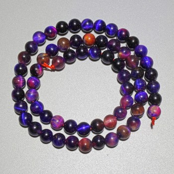 Cat's Eye Beads Multi-Colored Natural Stone Smooth Bead, 6mm Ø, 38cm+/- in string