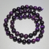 Purple Cat's Eye Beads natural stone smooth ball, diameter 8.5mm±, thread length 38cm±
