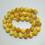 Yellow Cat's Eye Beads natural stone smooth round bead, diameter 10mm±, length 38cm± on thread
