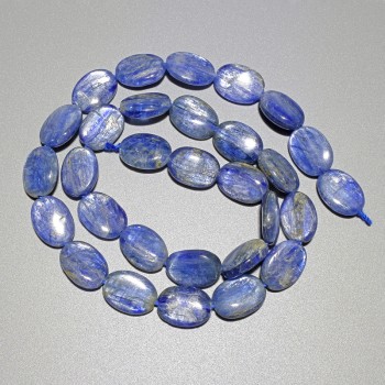 Kyanite Beads Natural Stone Oval, 10x14mm diameter, 40cm length on thread