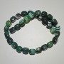 Agate Beads Green Natural Stone Brick-shaped, 9×12 mm, +-, Length 38 cm +- on Thread