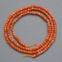 Beads Aventurine Golden Sand (synthetic) faceted cube, diameter 2mm±, length 37cm± on thread