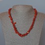 Red Jasper Necklace natural stone chip, diameter 8×3mm±, length 46cm±