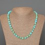 Emperor Blue Jasper Necklaces (raw) smooth bead, diameter 8.5mm ±, length 50cm ±