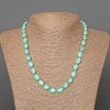 Turquoise Necklace Beads (single) Oval, 8x10 mm diameter, length 48 cm
